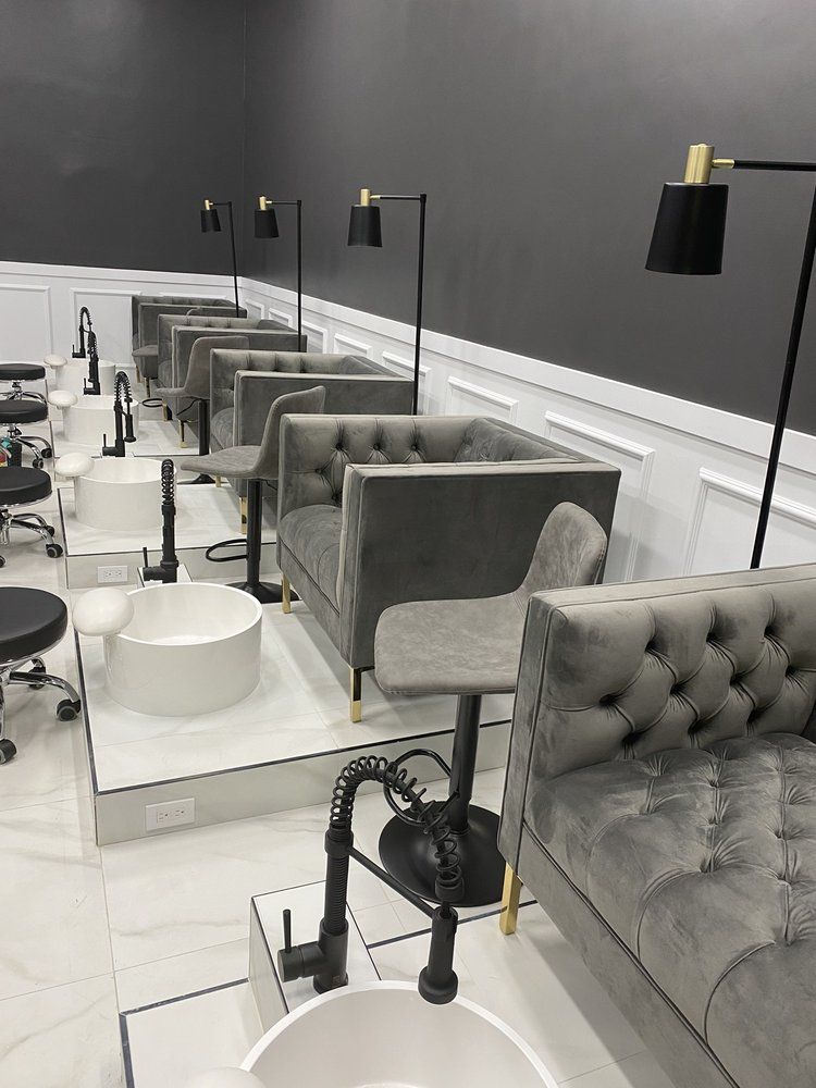Pedicure chairs inside our salon